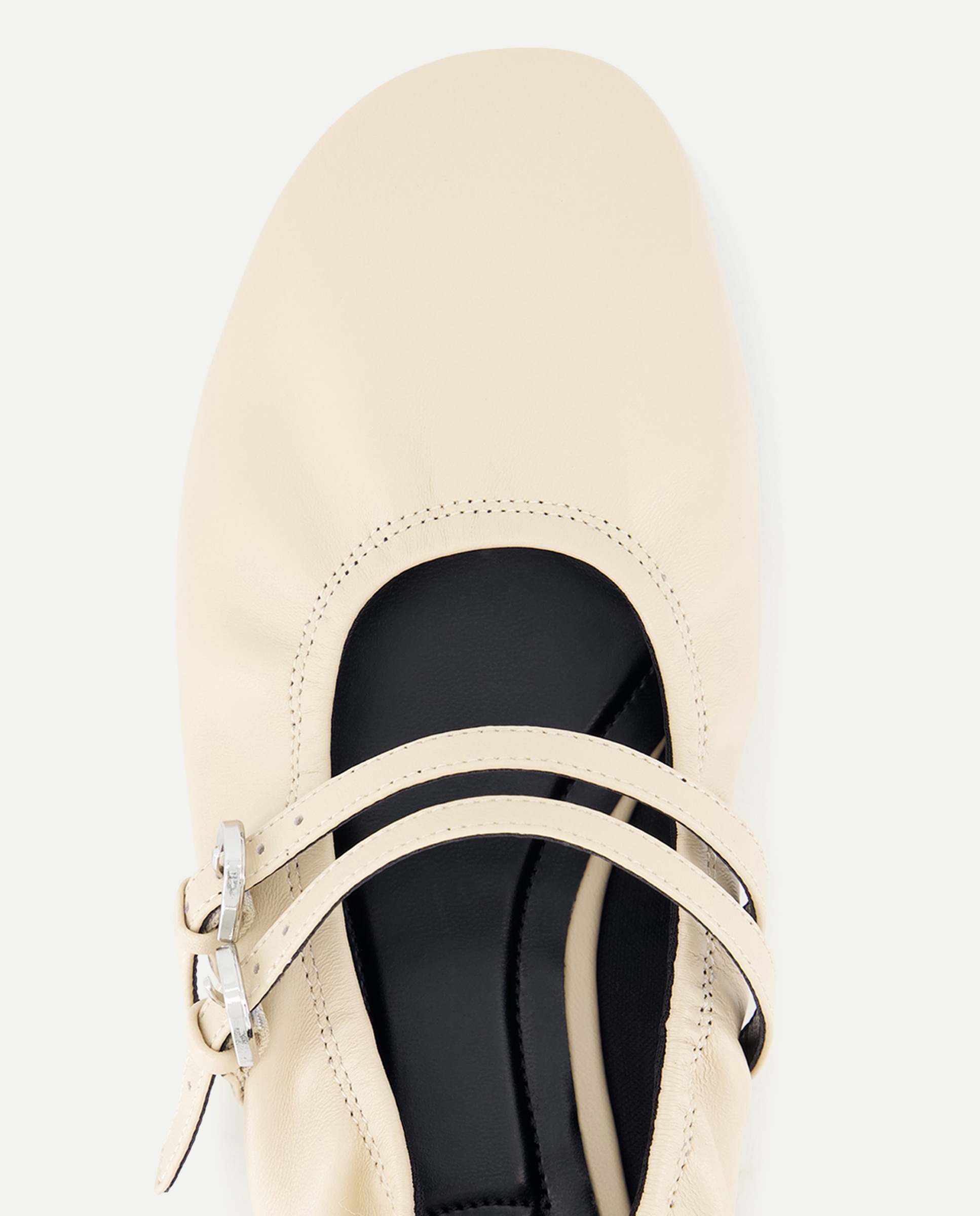 Imagen 4 de Zapato plano de mujer mercedita suave doble tira - Tintoretto - Beige Beige