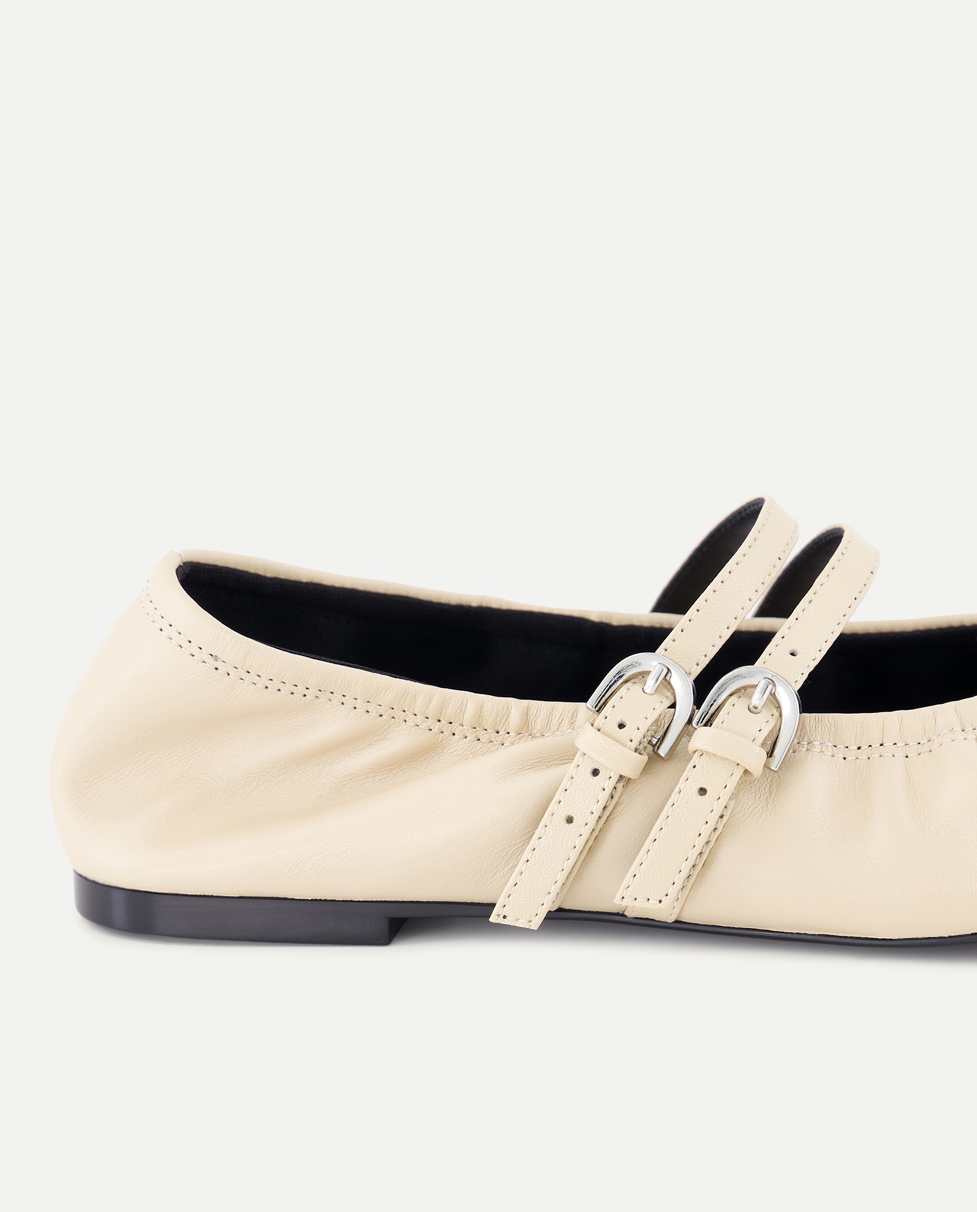 Imagen 5 de Zapato plano de mujer mercedita suave doble tira - Tintoretto - Beige Beige