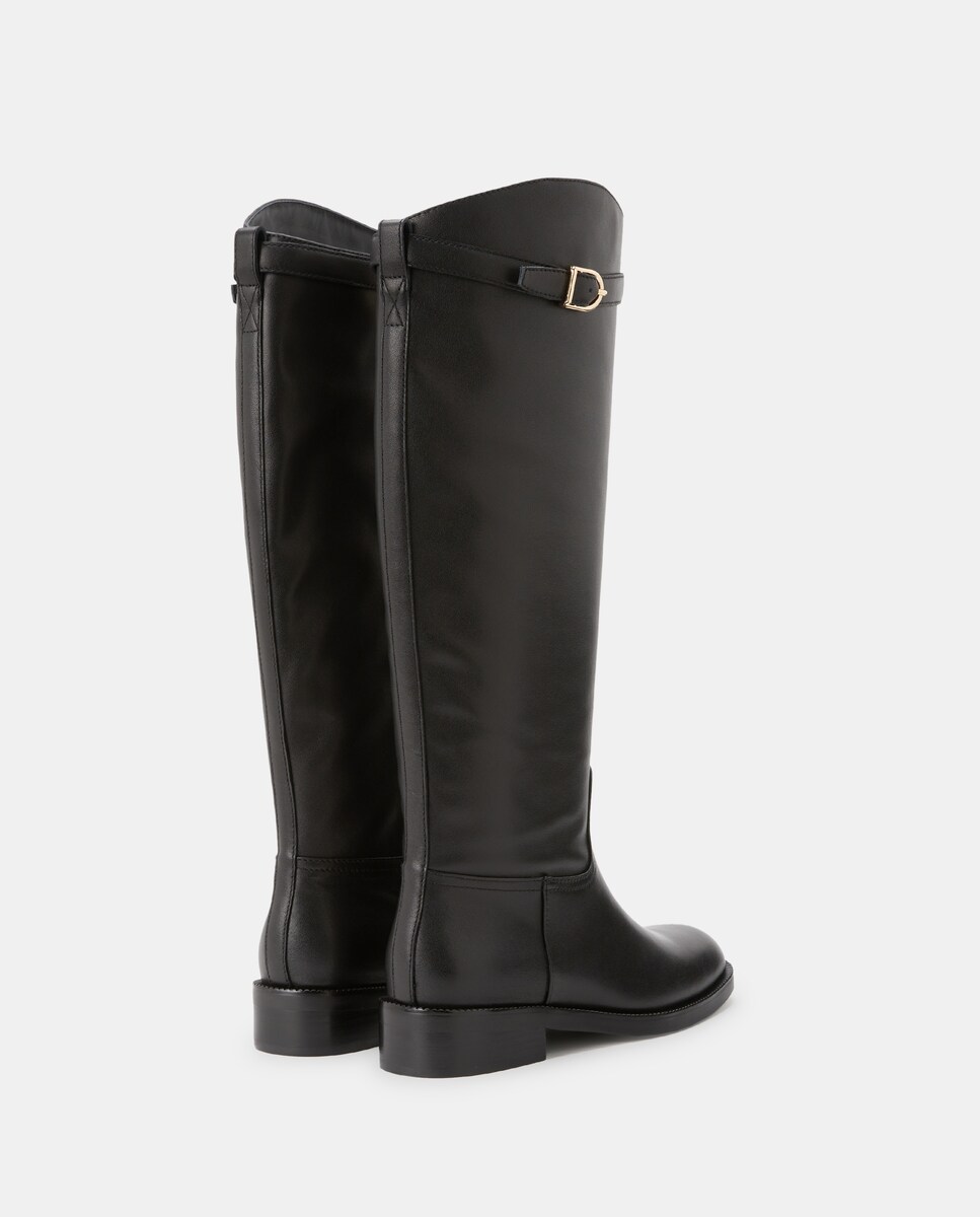 Botas Hípicas Rasas Preto-3