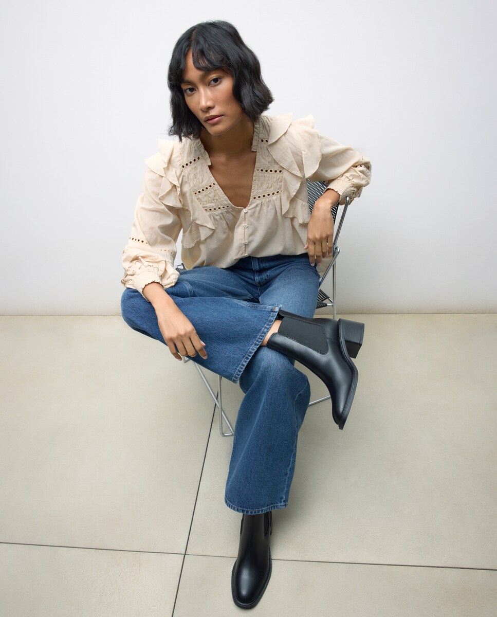 Botins Chelsea com Salto Preto-6