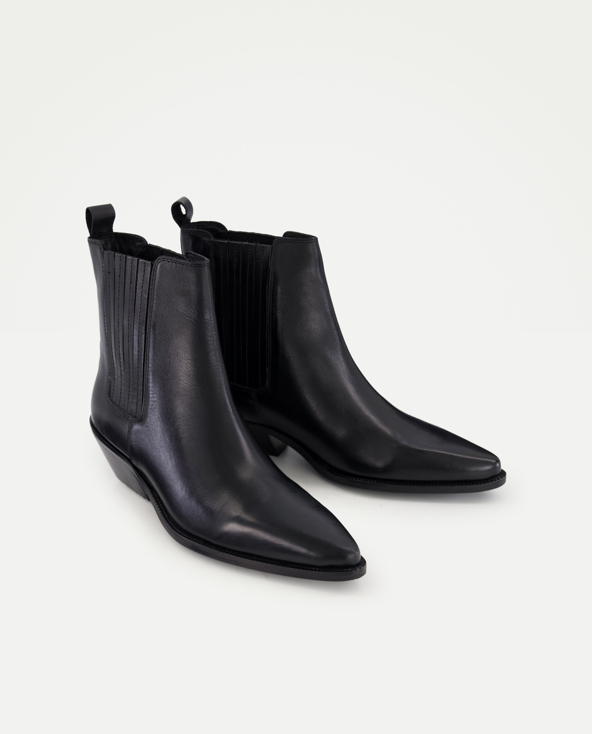 Botines de mujer con tacón estilo cowboy - Tintoretto - Negro Negro-2