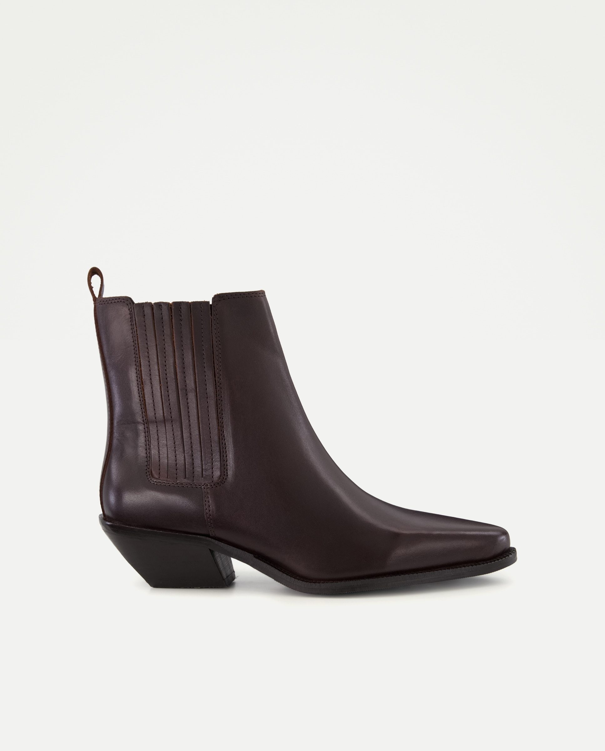Botines de mujer con tacón estilo cowboy - Tintoretto - Marrón Marrón-1