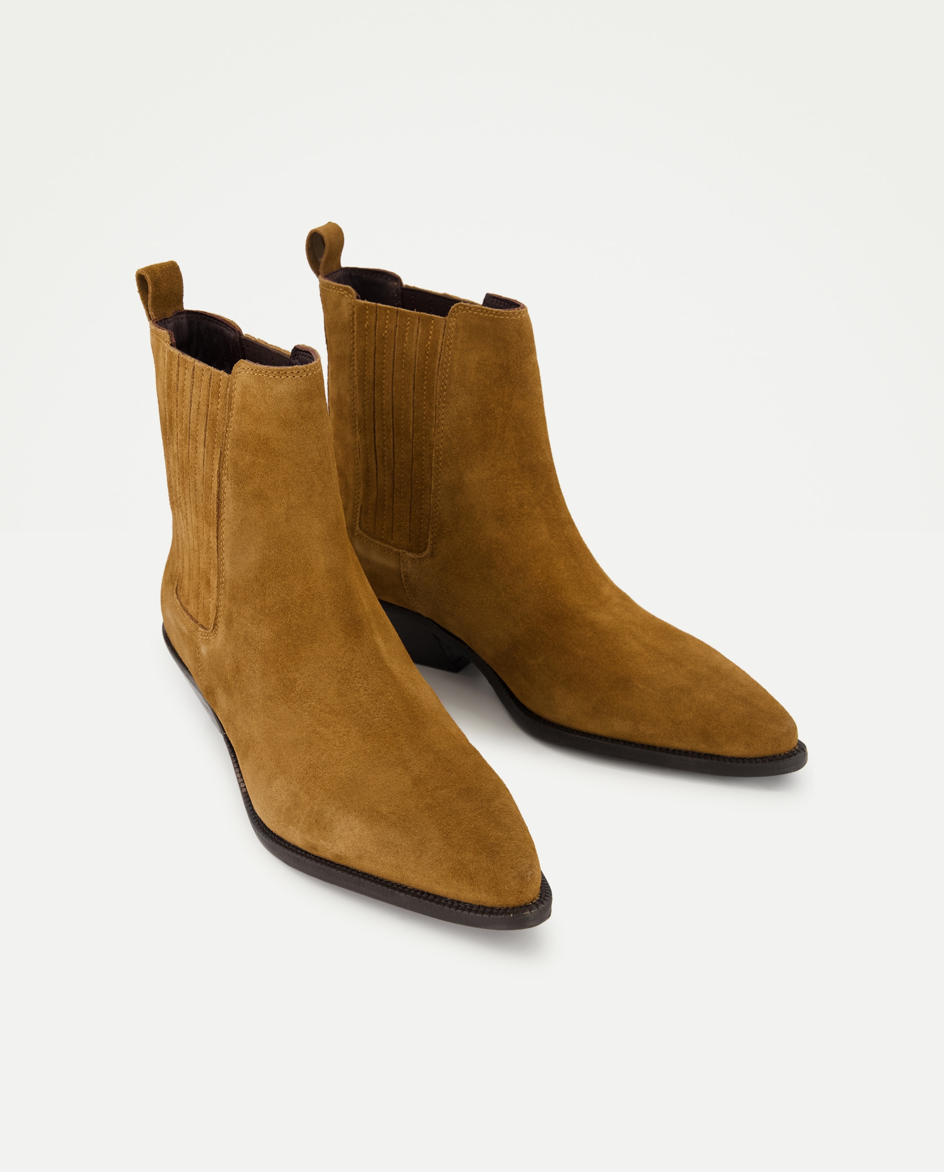 Botins com Salto Estilo Cowboy 730 Camel-2