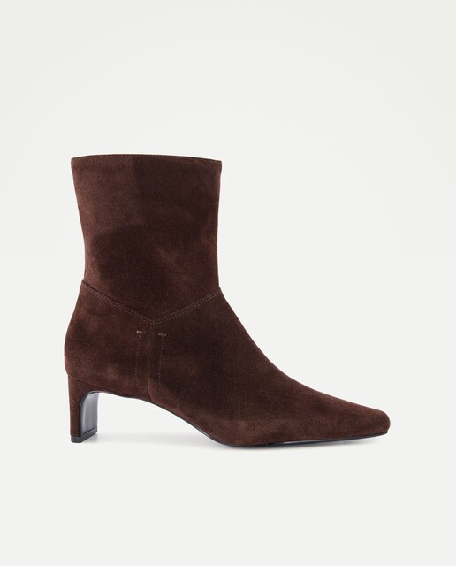 Botines de mujer con tacón y serraje