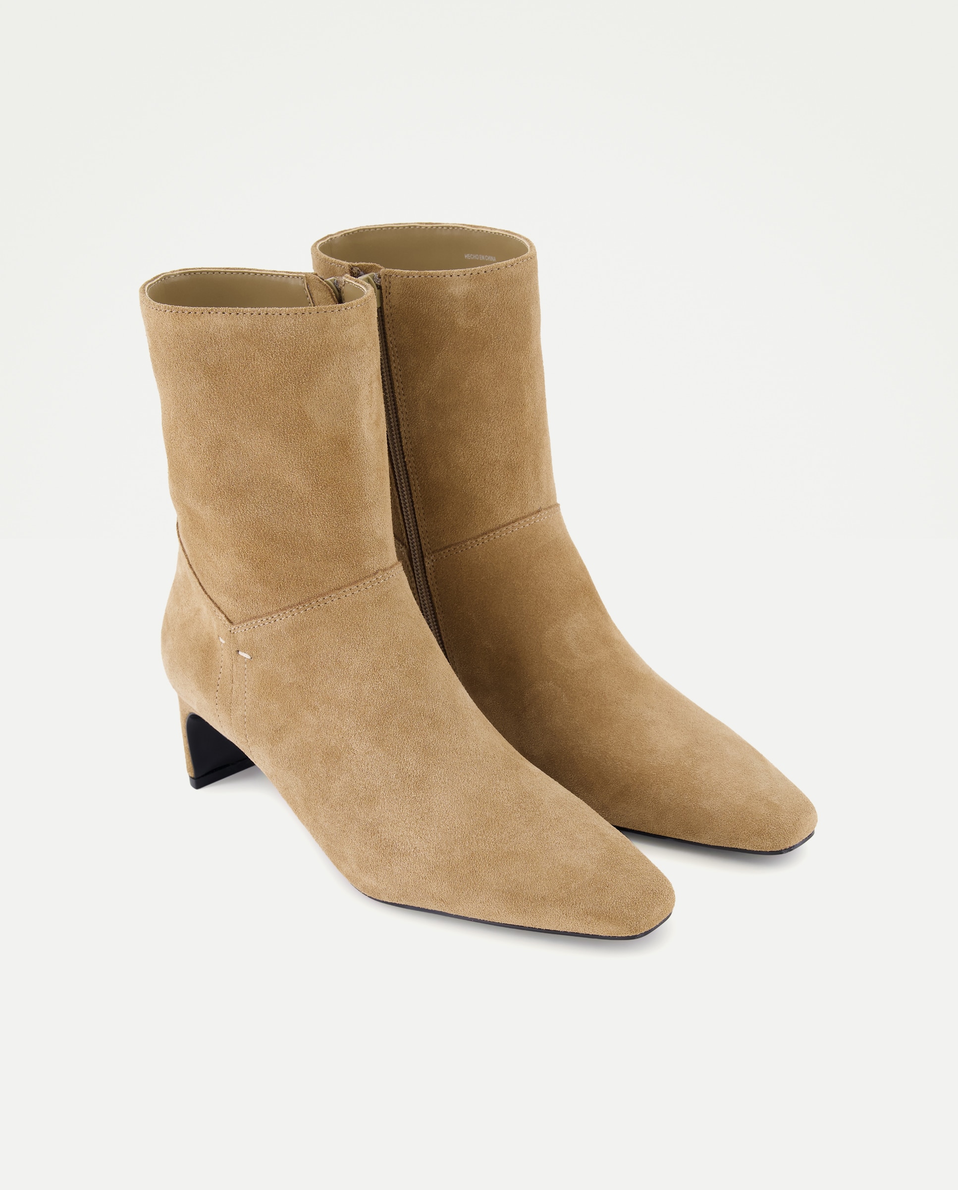 Botins com Salto e Croute Vison Claro-2