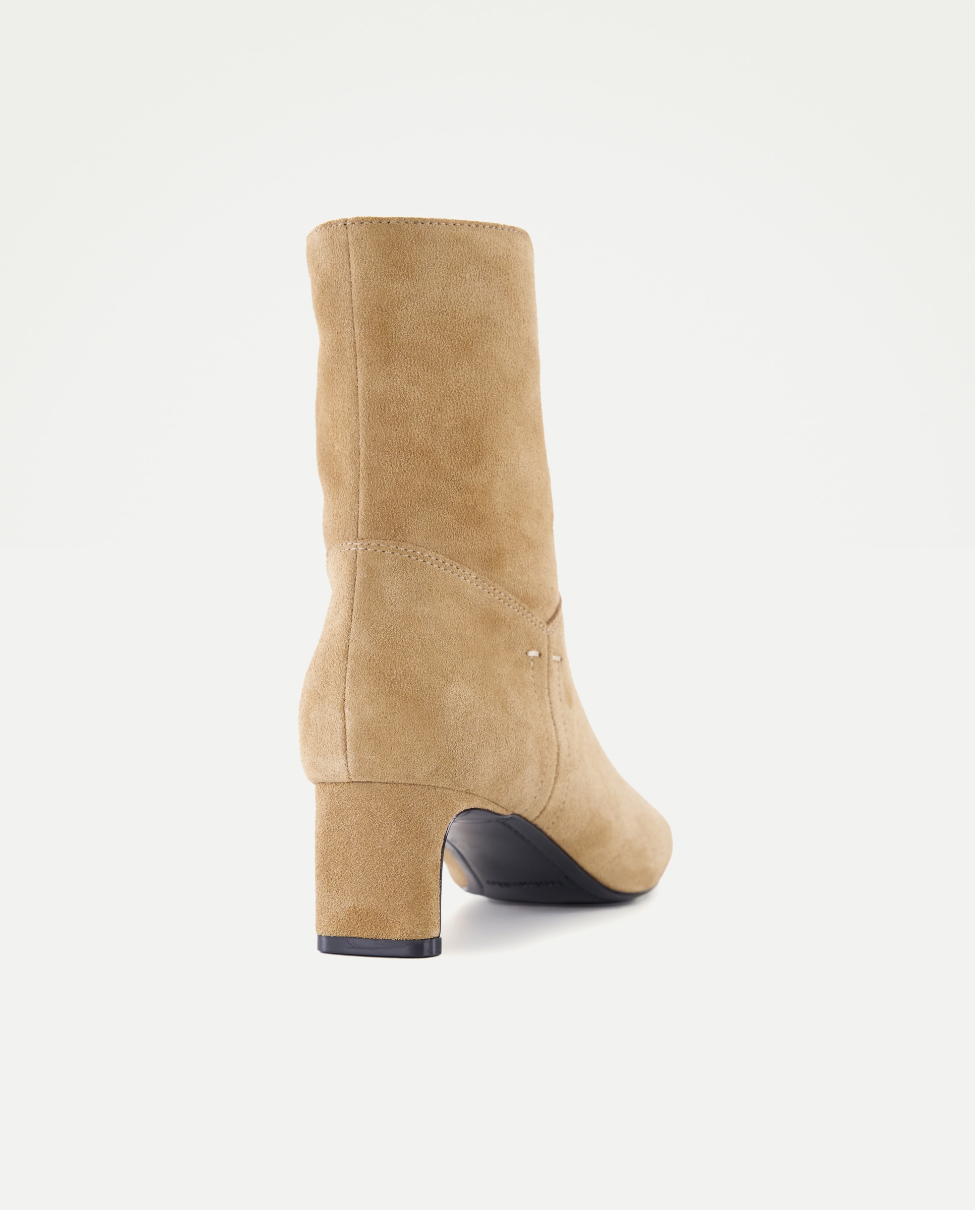 Botins com Salto e Croute Vison Claro-3