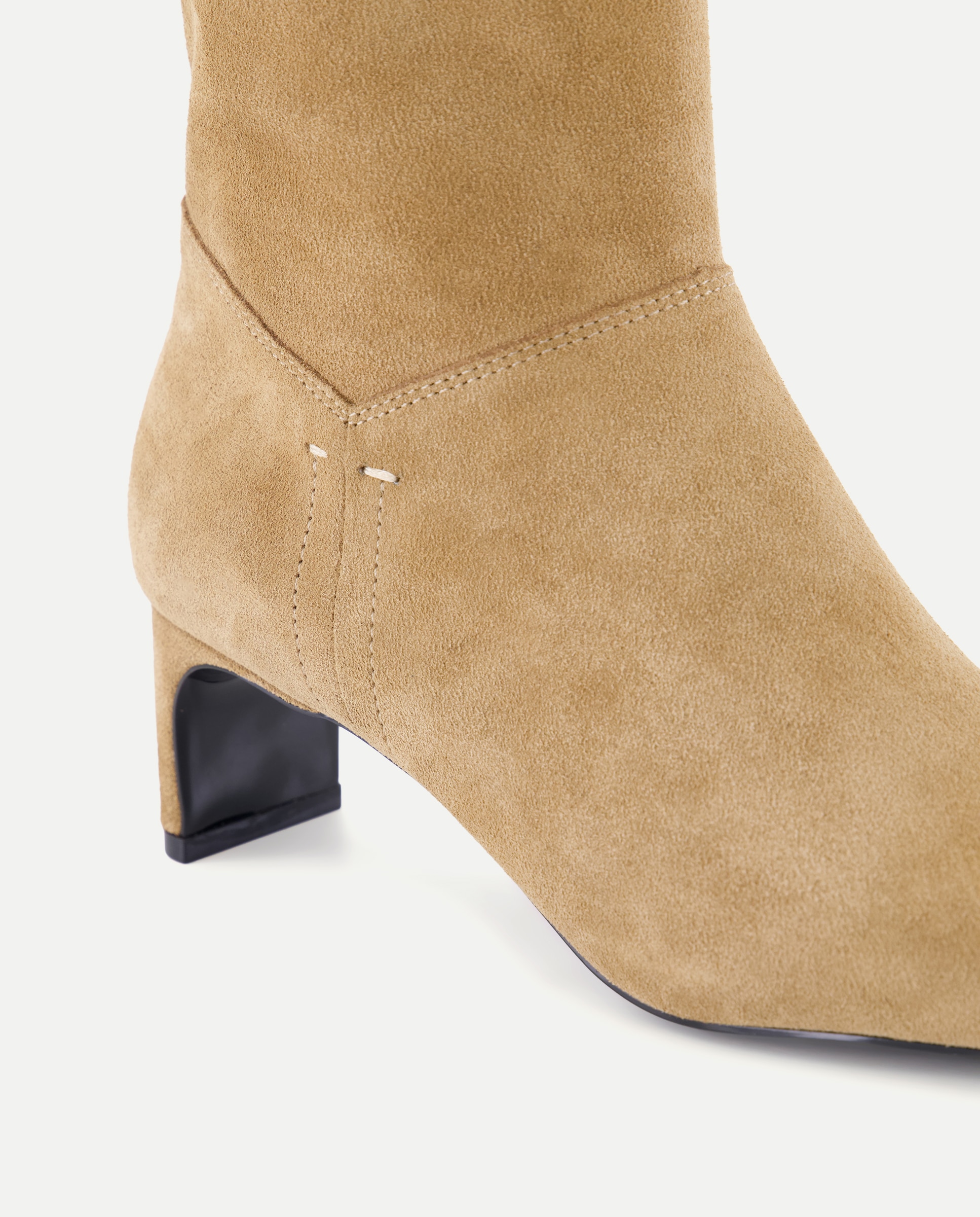 Botins com Salto e Croute Vison Claro-5