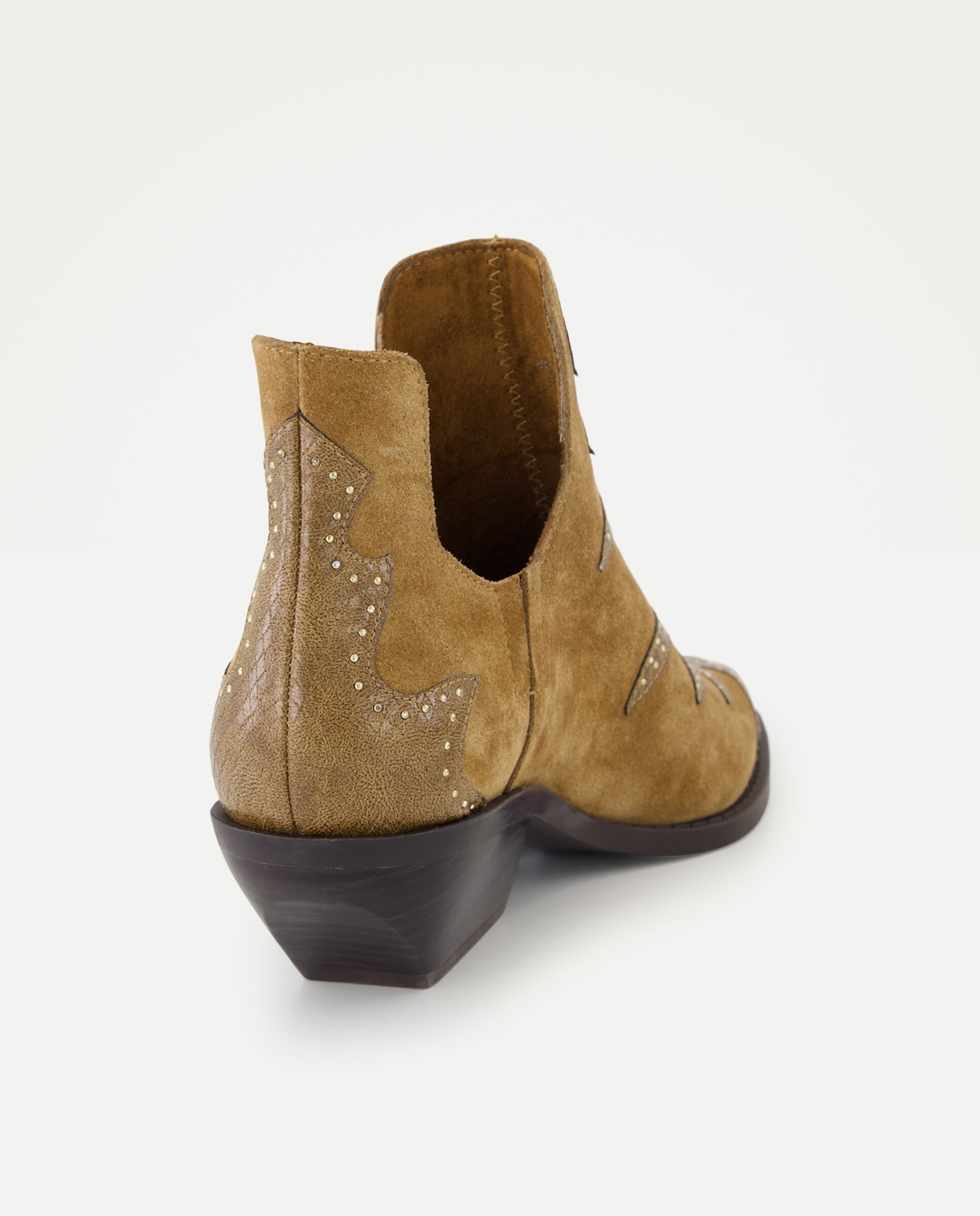 Botins Tipo Cowboy com Tacão em Serpente 730 Camel-3