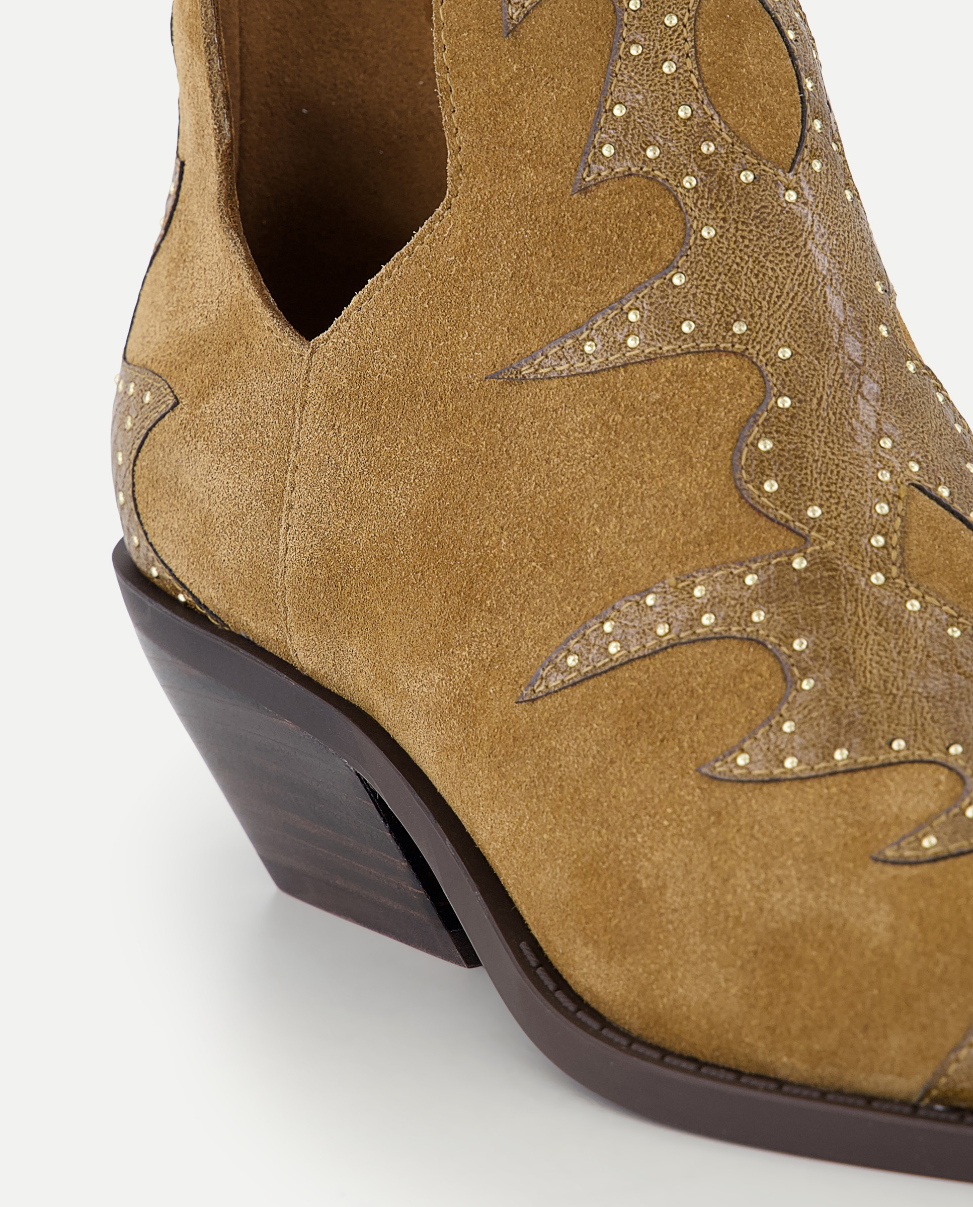 Botins Tipo Cowboy com Tacão em Serpente 730 Camel-5