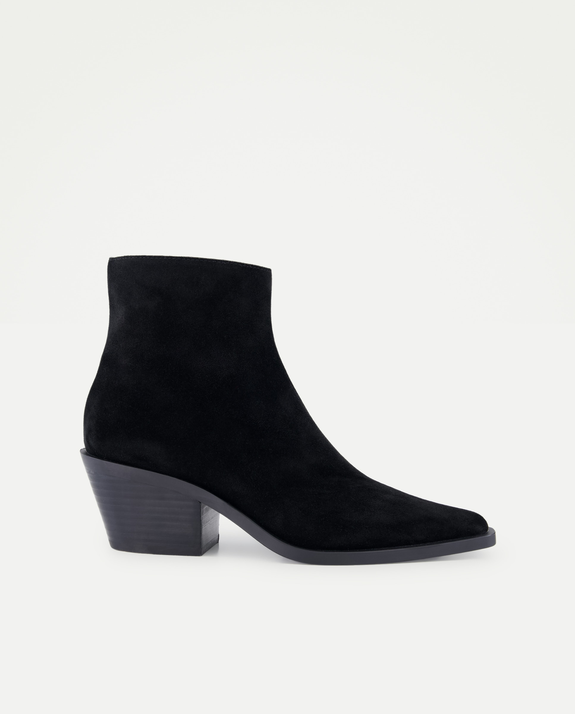Imagen 0 de Bota de mujer tacón cowboy cremallera Negro