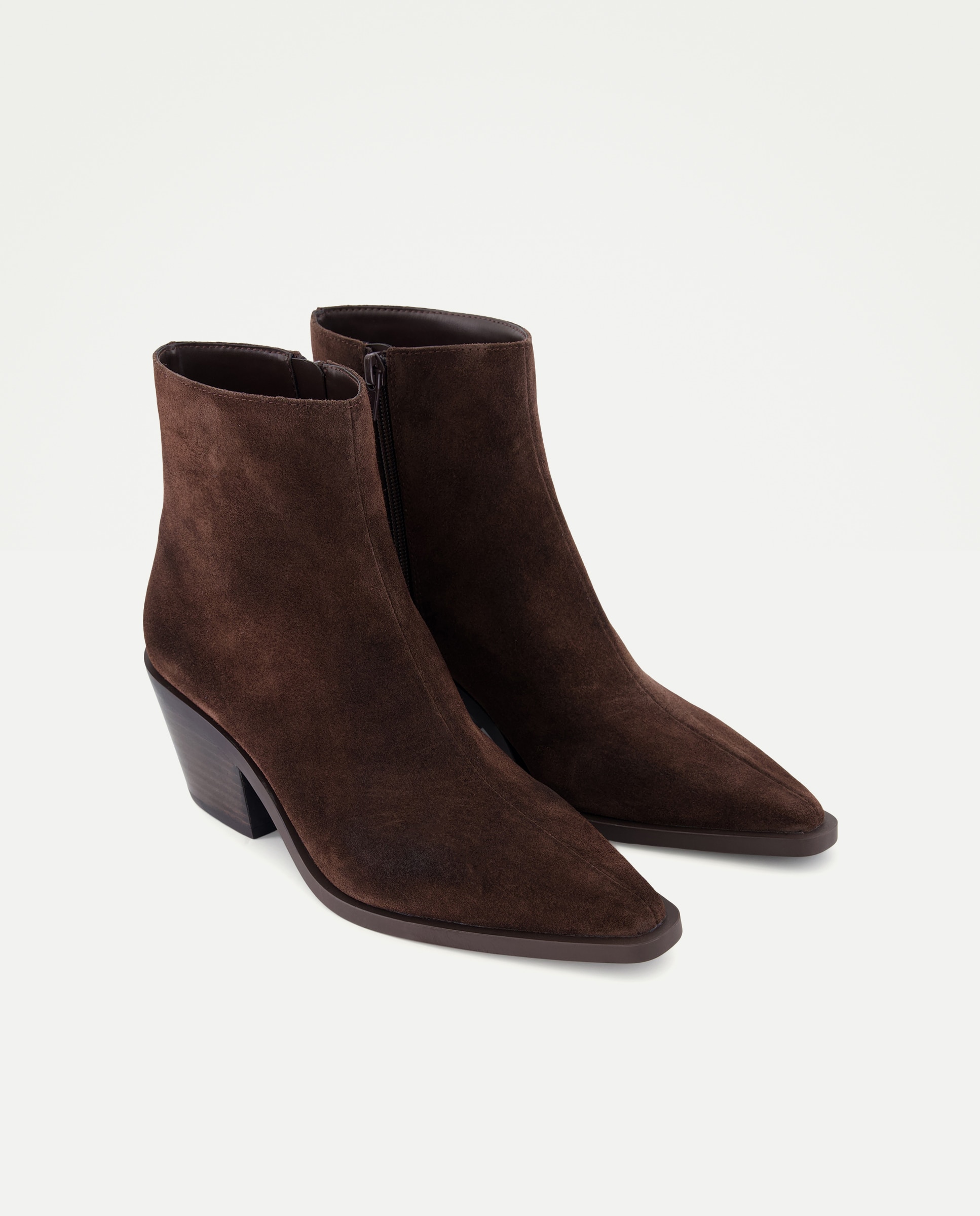 Botas de Tacão Cowboy com Fecho de Correr 730 Camel-2