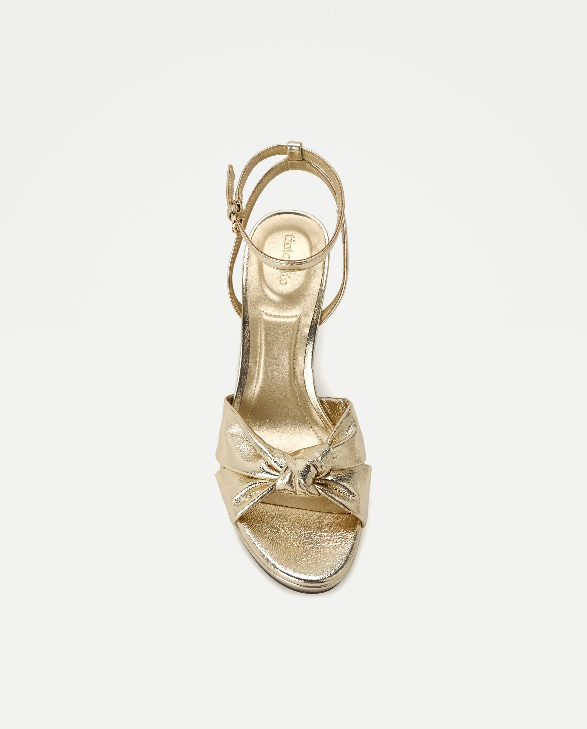 Sandalia tacón, plataforma fina - Tintoretto - Plata vieja Plata vieja-4