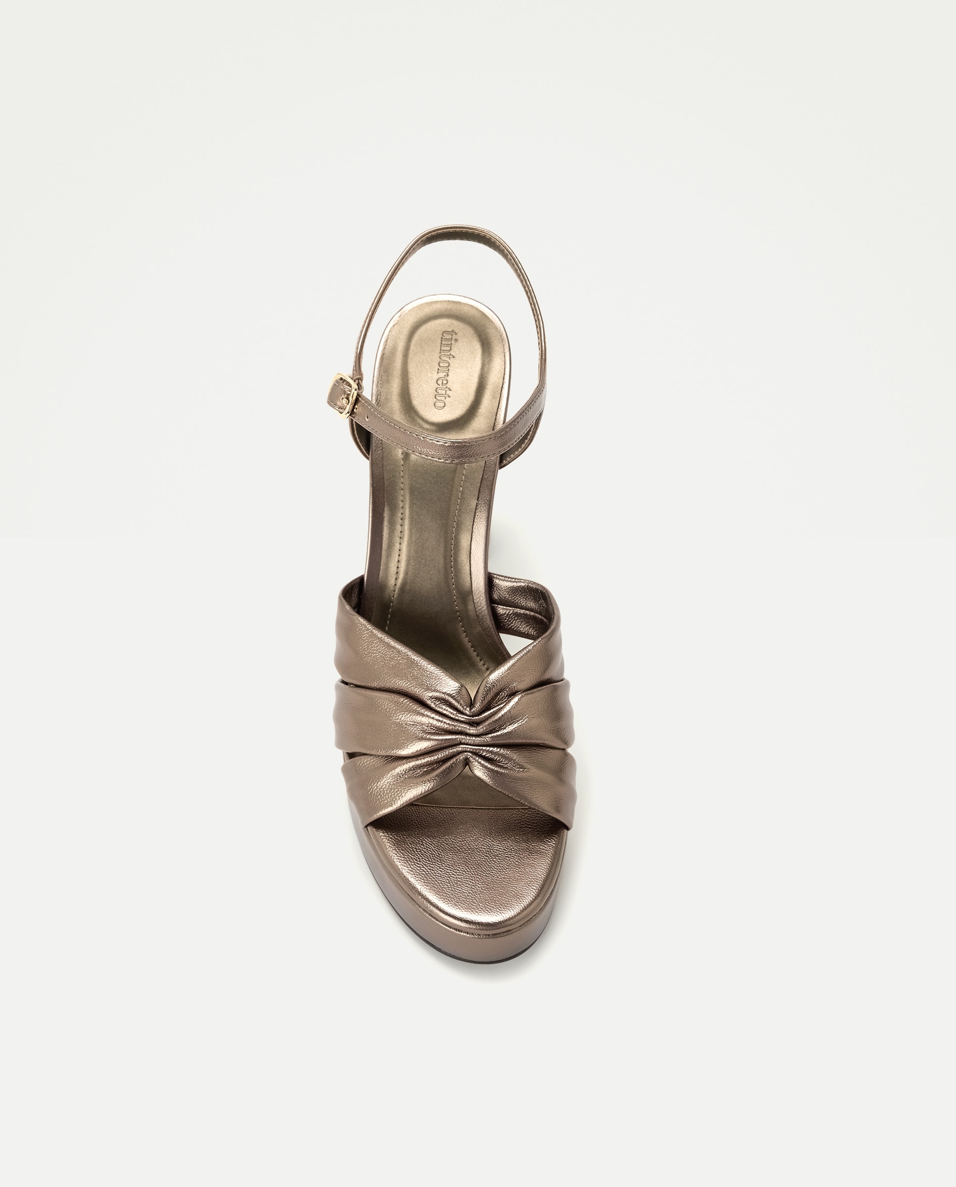Sandalias de tacón de mujer con plataforma - Tintoretto - Rosa Dourado Rosa Dourado-4