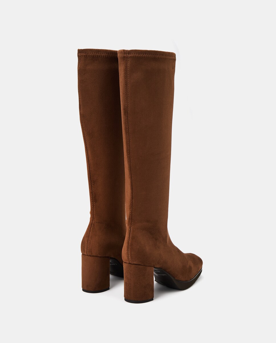 Botas de Salto e Plataforma 700 Castanho-3