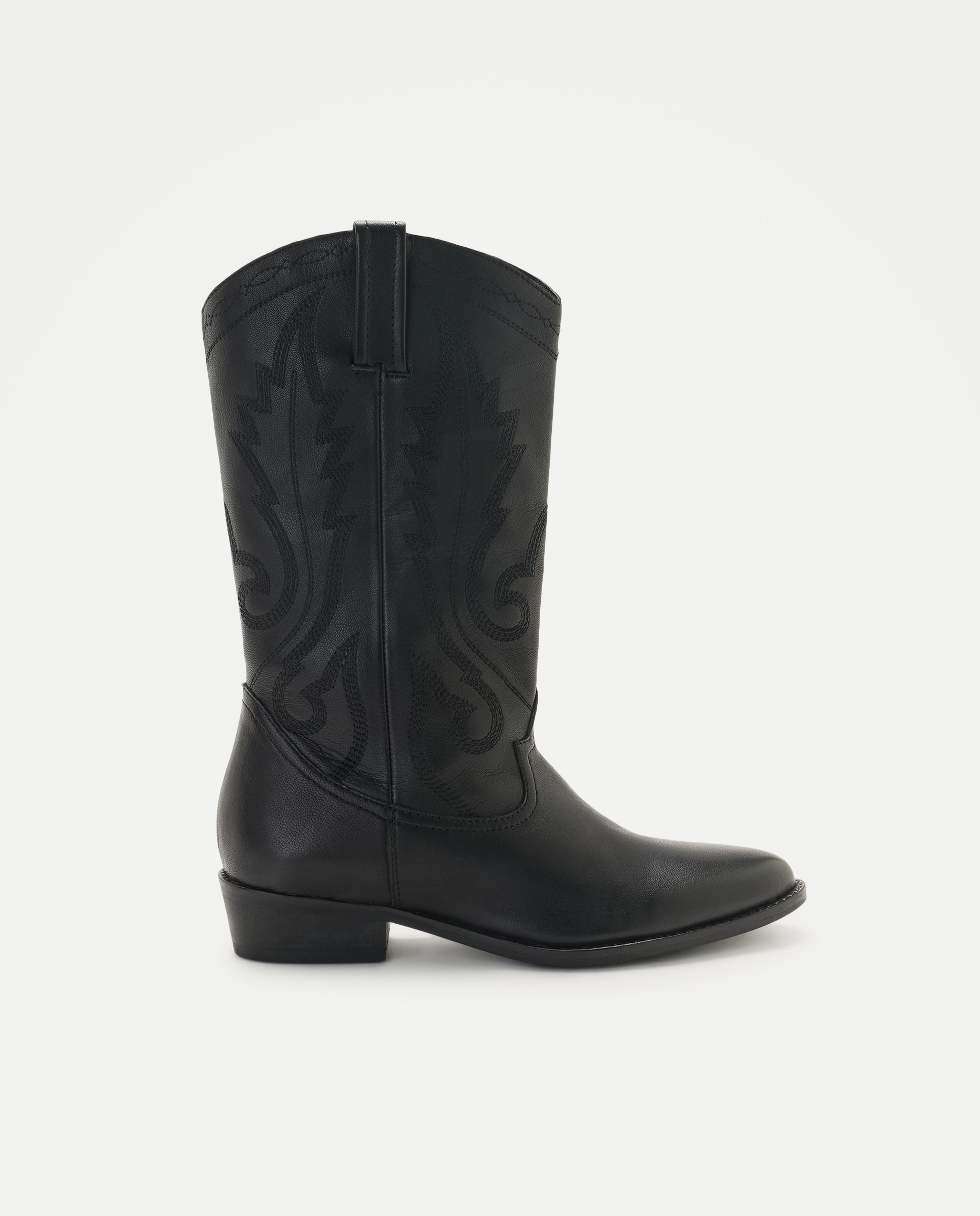 Imagem 0 de Botas Cowboy de Salto com Bordados