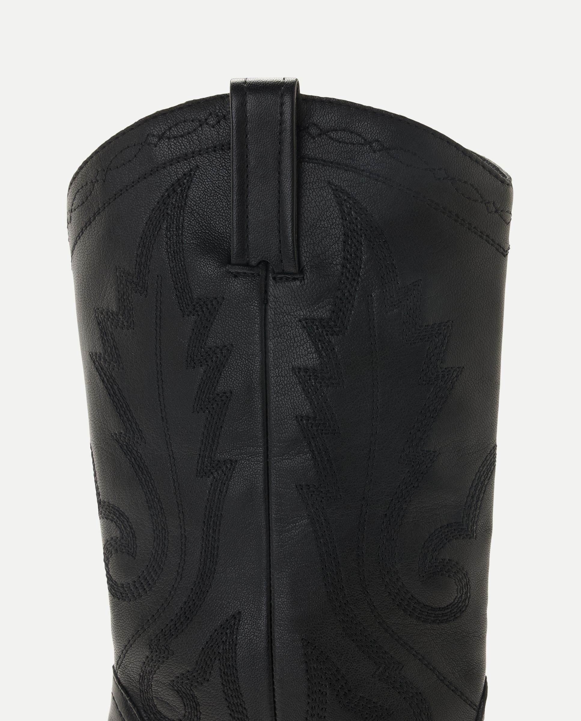 Botas Cowboy de Salto com Bordados Preto-5