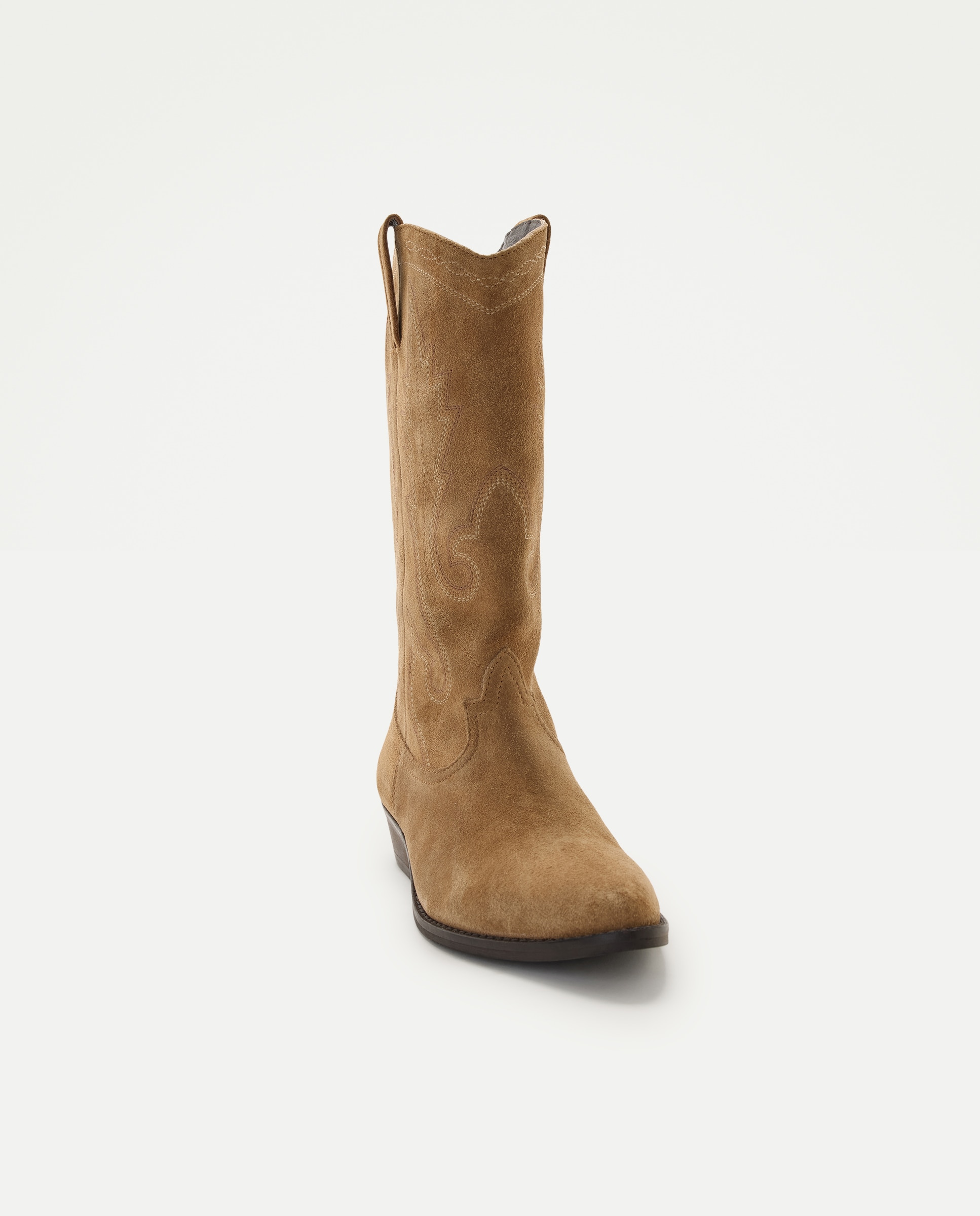 Botas Cowboy de Salto com Bordados 730 Camel-4