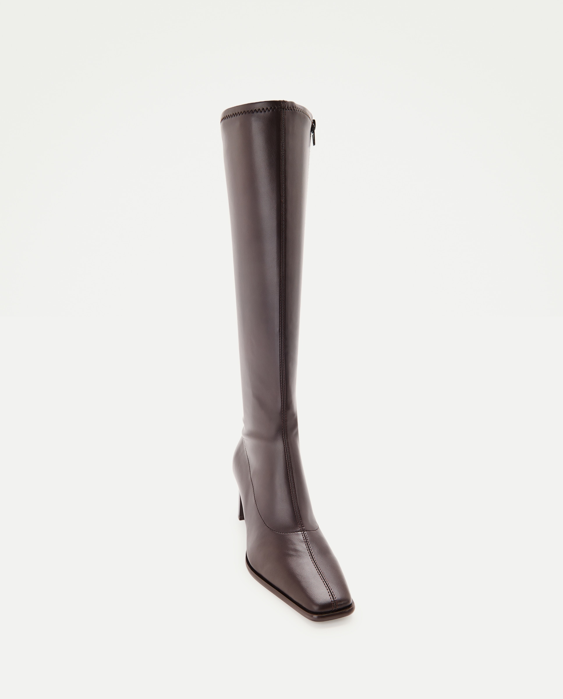 Bota de mujer tacón elástica punta cuadrada - Tintoretto - Marrón Marrón-4