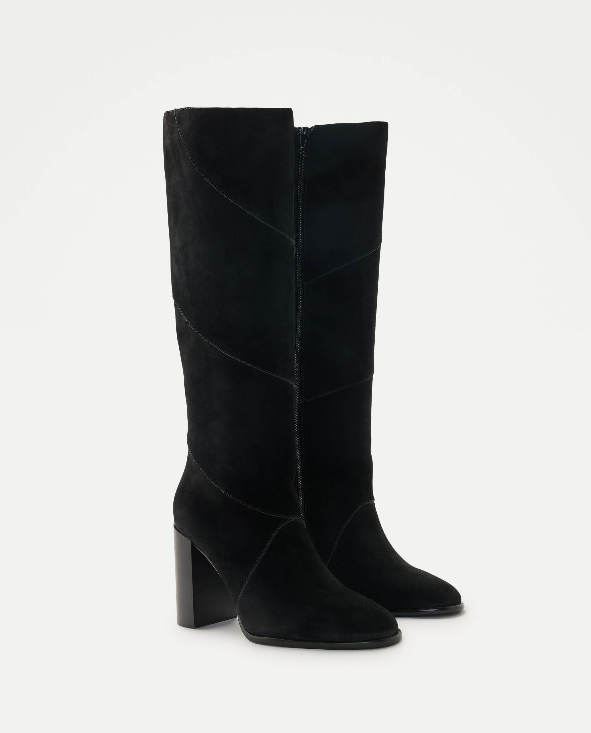 Botas de Salto com Patch Preto-2