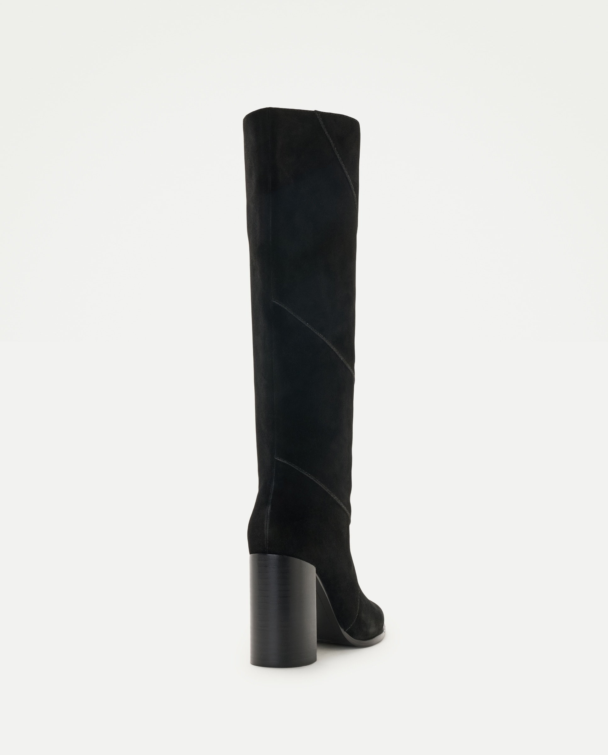 Botas de Salto com Patch Preto-3