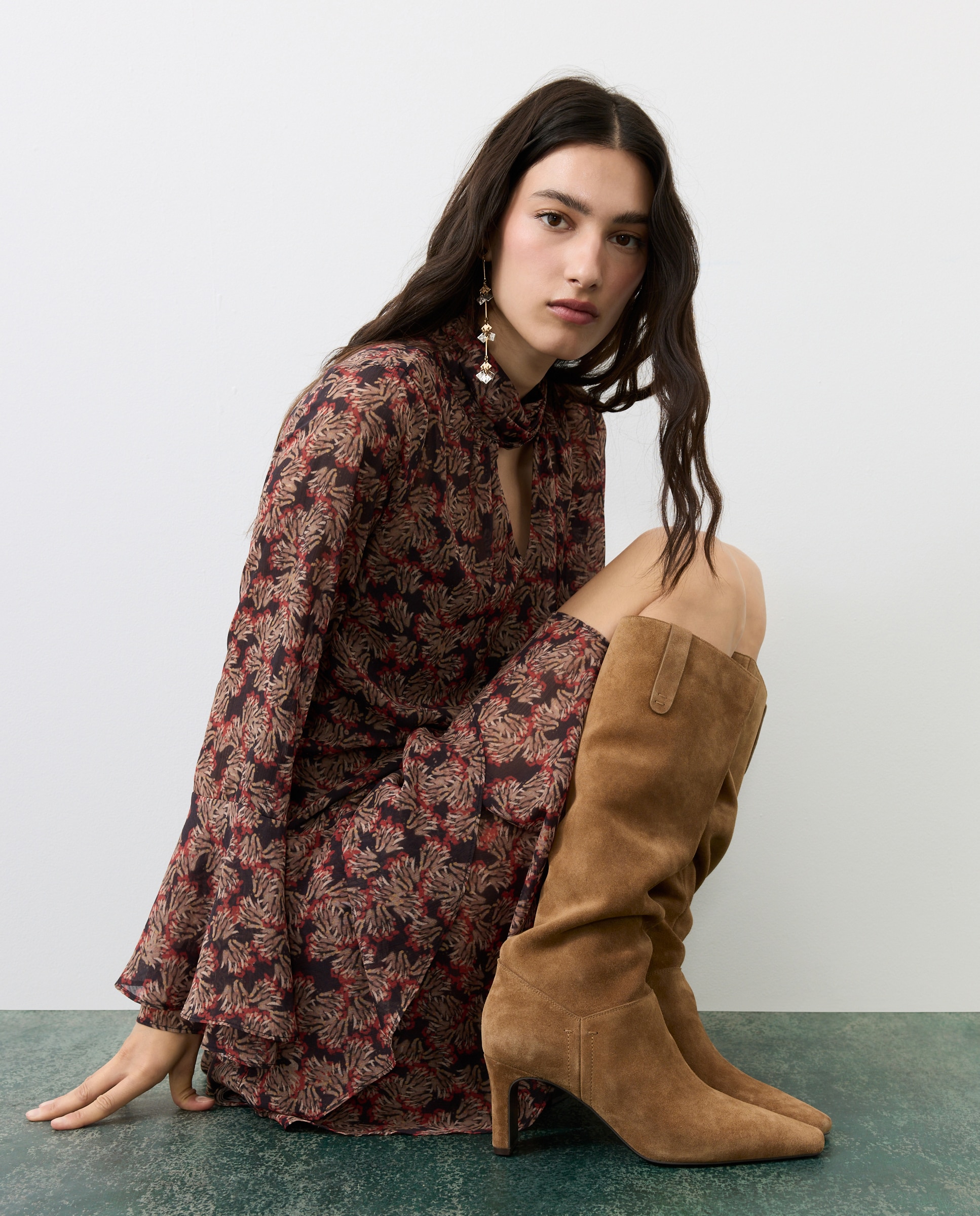 Botas de Salto Forrado 730 Camel-5