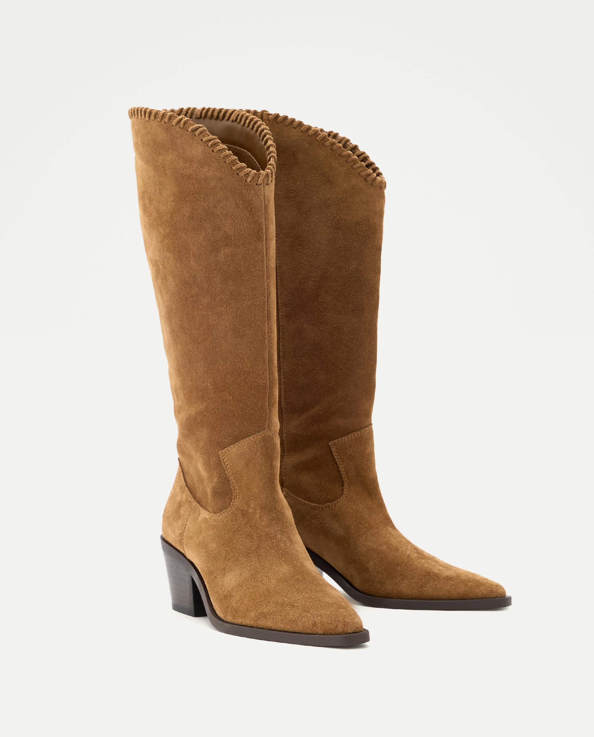 Bota de mujer tacón cowboy alta pasados - Tintoretto - 730 Camel 730 Camel-2