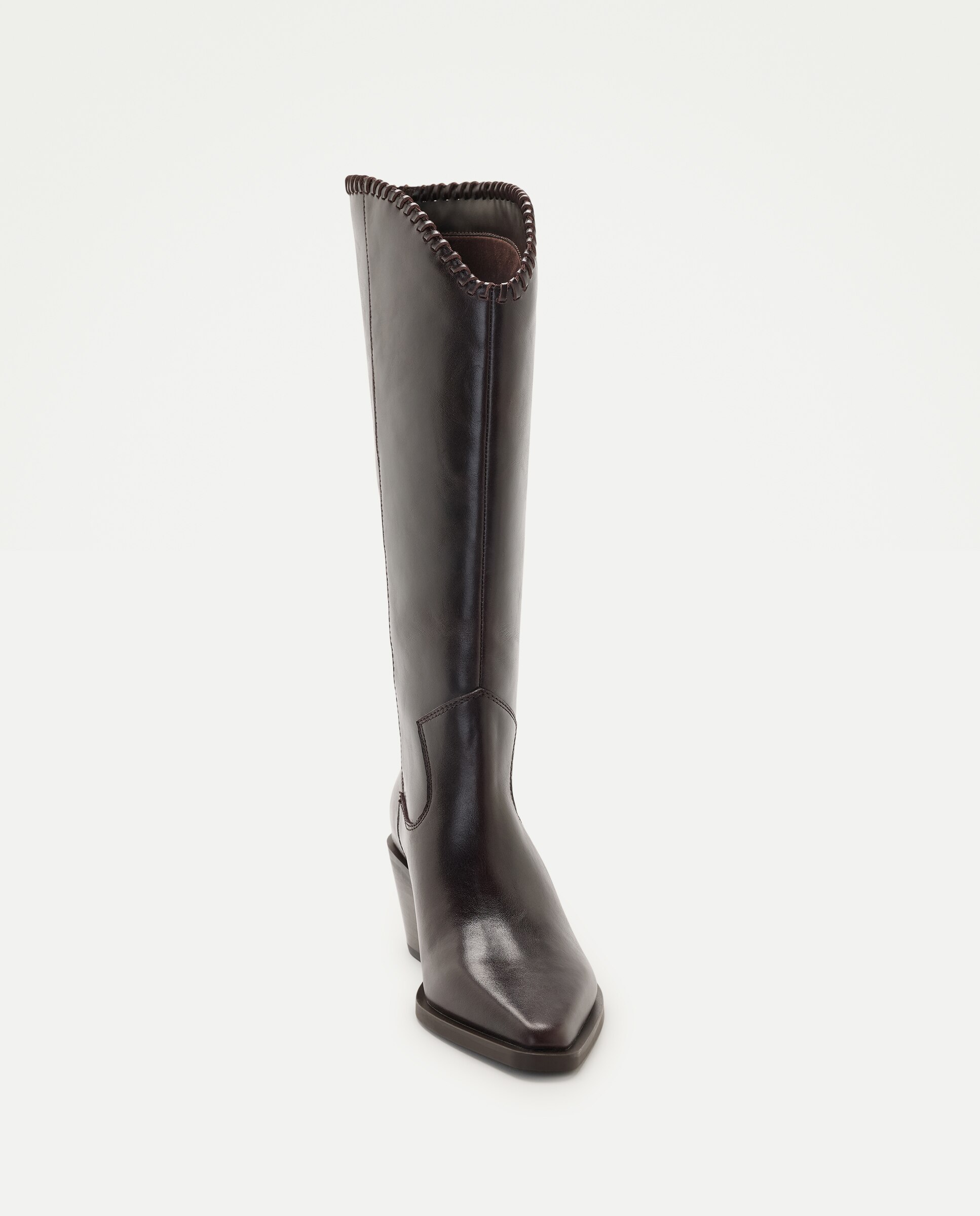 Botas Altas de Salto Bowboy com Passadores Castanho-4