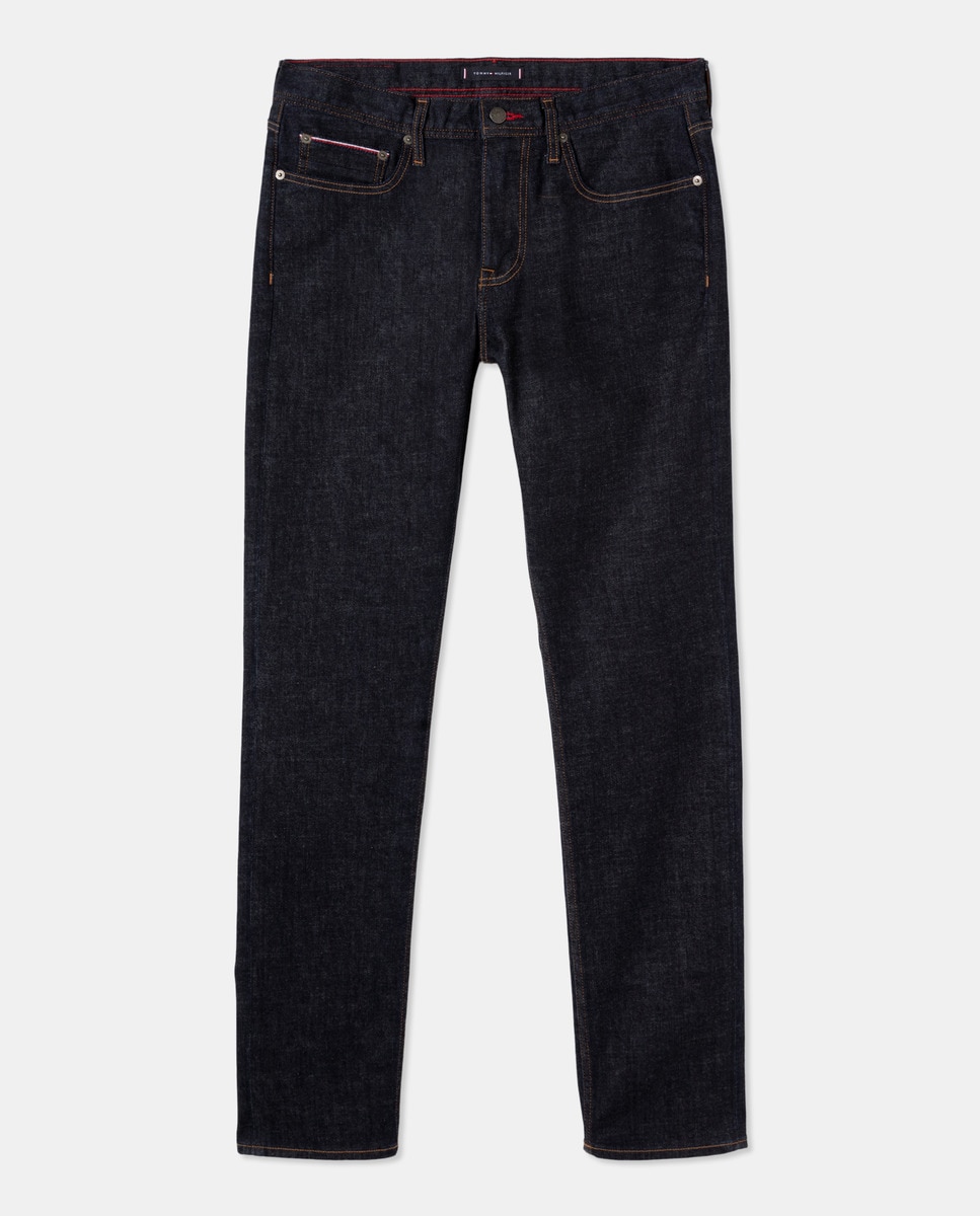 Imagem 0 de Jeans straight fit rinse sem lavar azuis