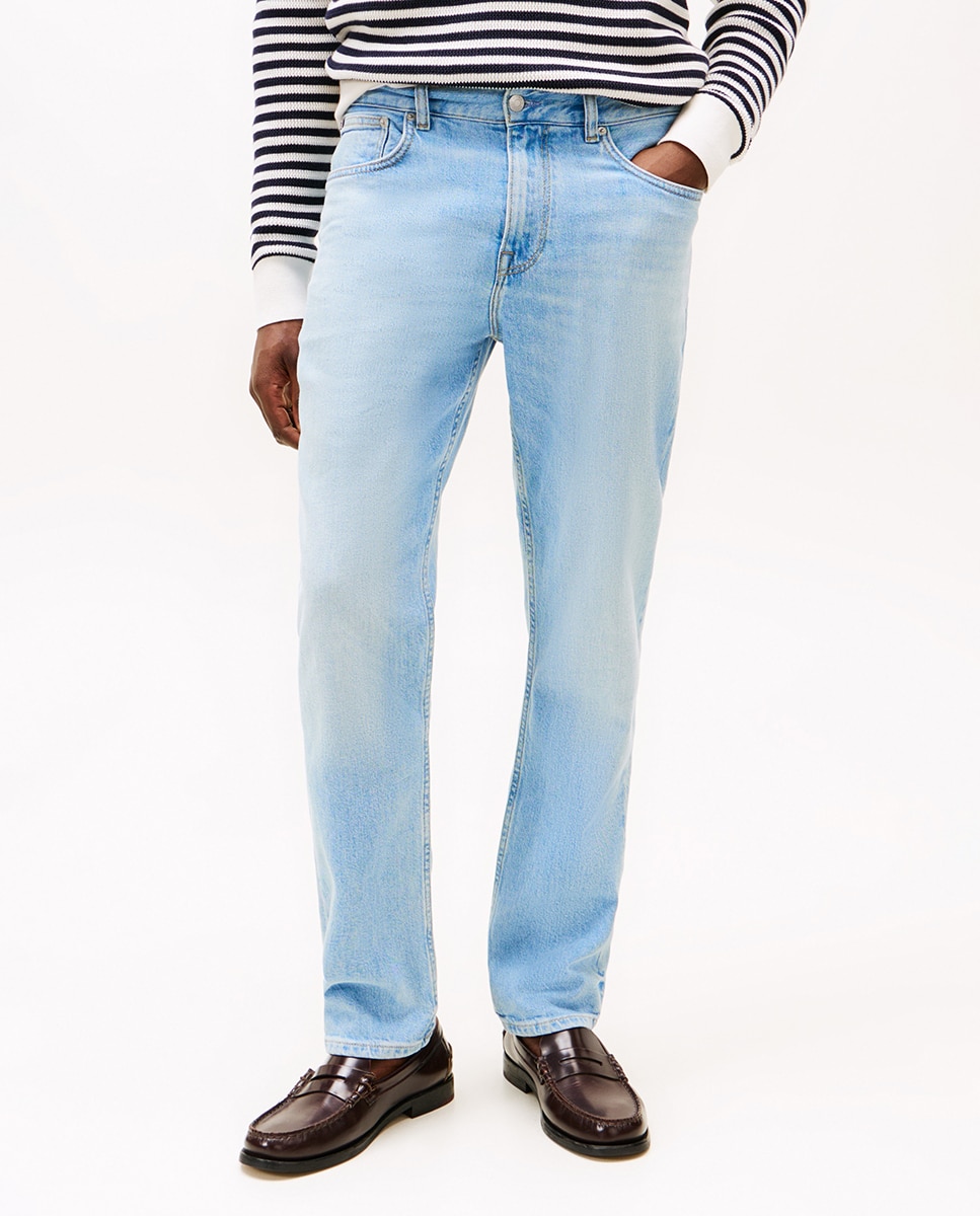 Jeans Straight Denton Fit Azul-2