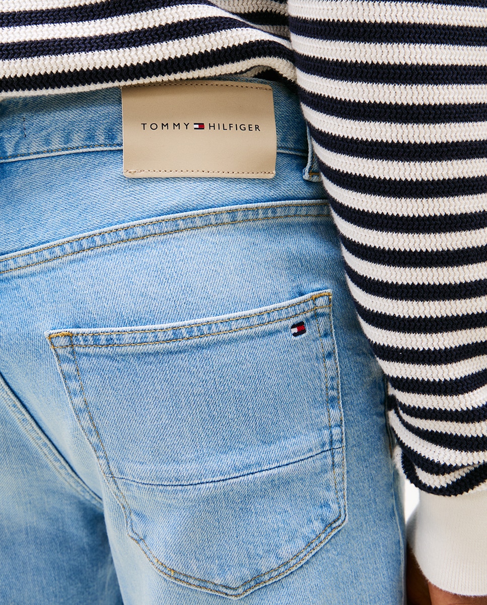Jeans Straight Denton Fit Azul-4