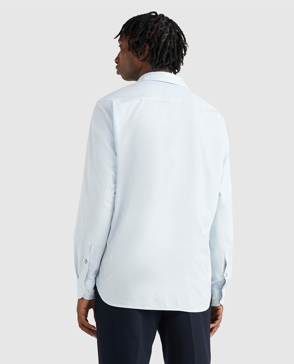 Camisa Regular Fit de Manga Comprida Azul-claro-2