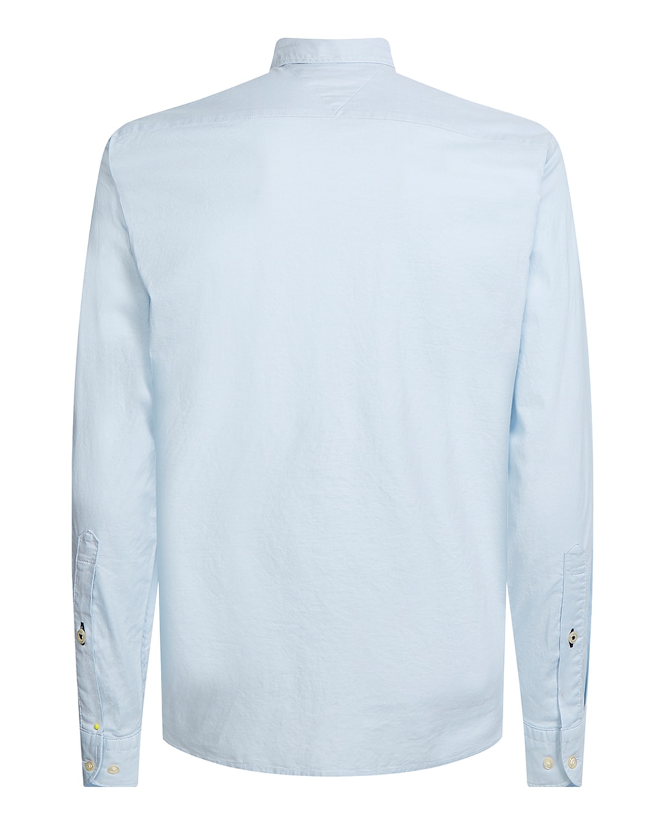 Camisa Regular Fit de Manga Comprida Azul-claro-5