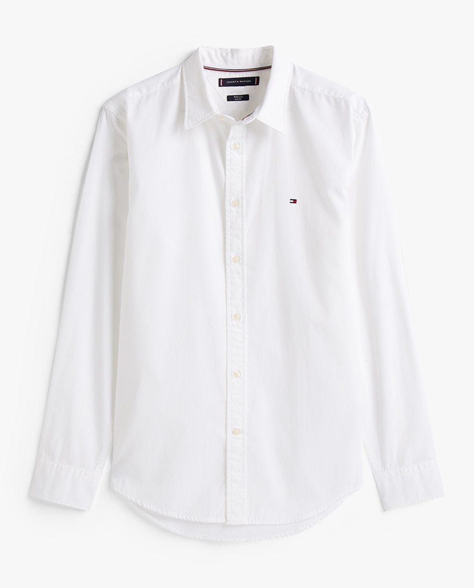 Camisa Lisa de Popelina Branco-4