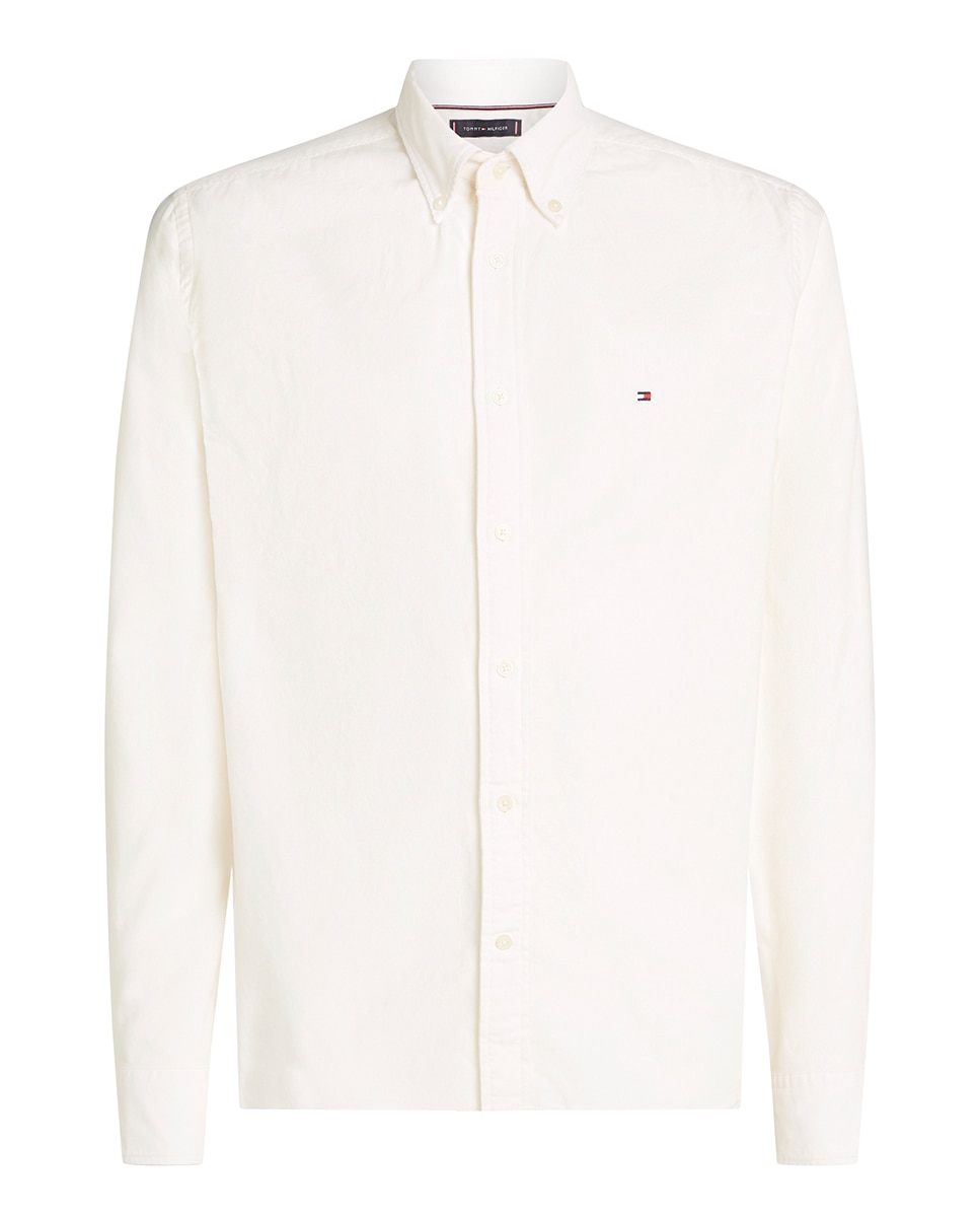 Camisa Lisa de Bombazina Branco-1