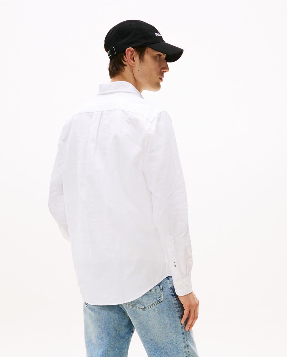 Camisa lisa Heritage Oxford de hombre en manga larga - Tommy Hilfiger - Blanco Blanco-2