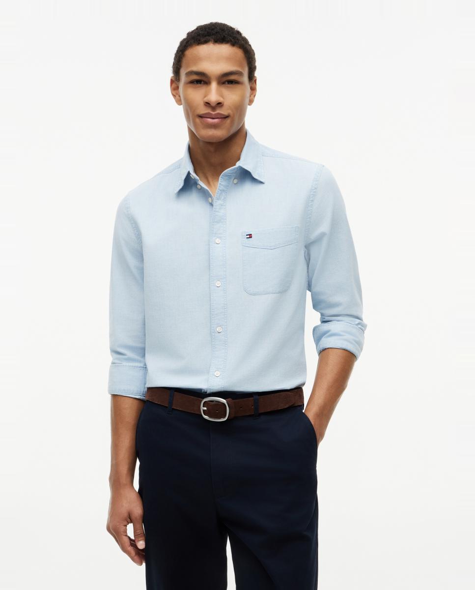 Tommy Hilfiger - Camisa chambray de caballero.