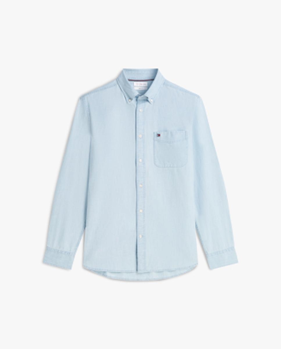 Camisa de Chambray Azul-celeste-4