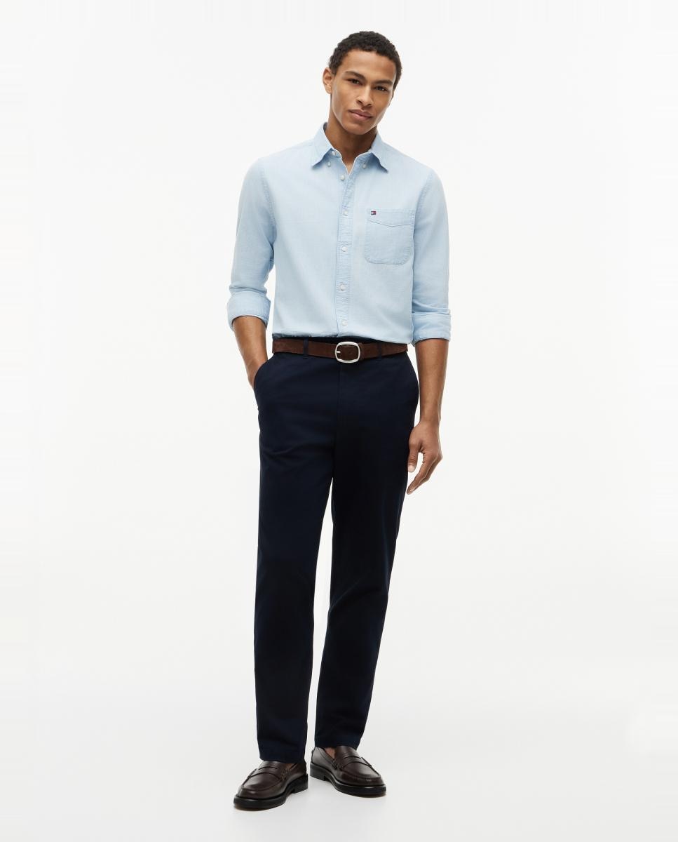 Camisa de Chambray Azul-celeste-7