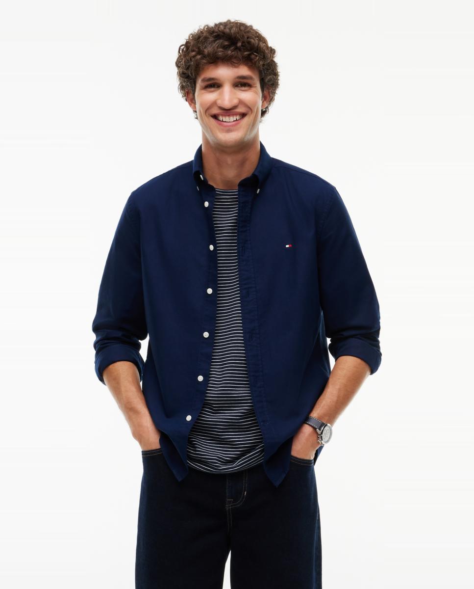 Imagen 0 de Camisa oxford lisa de caballero Multicolor