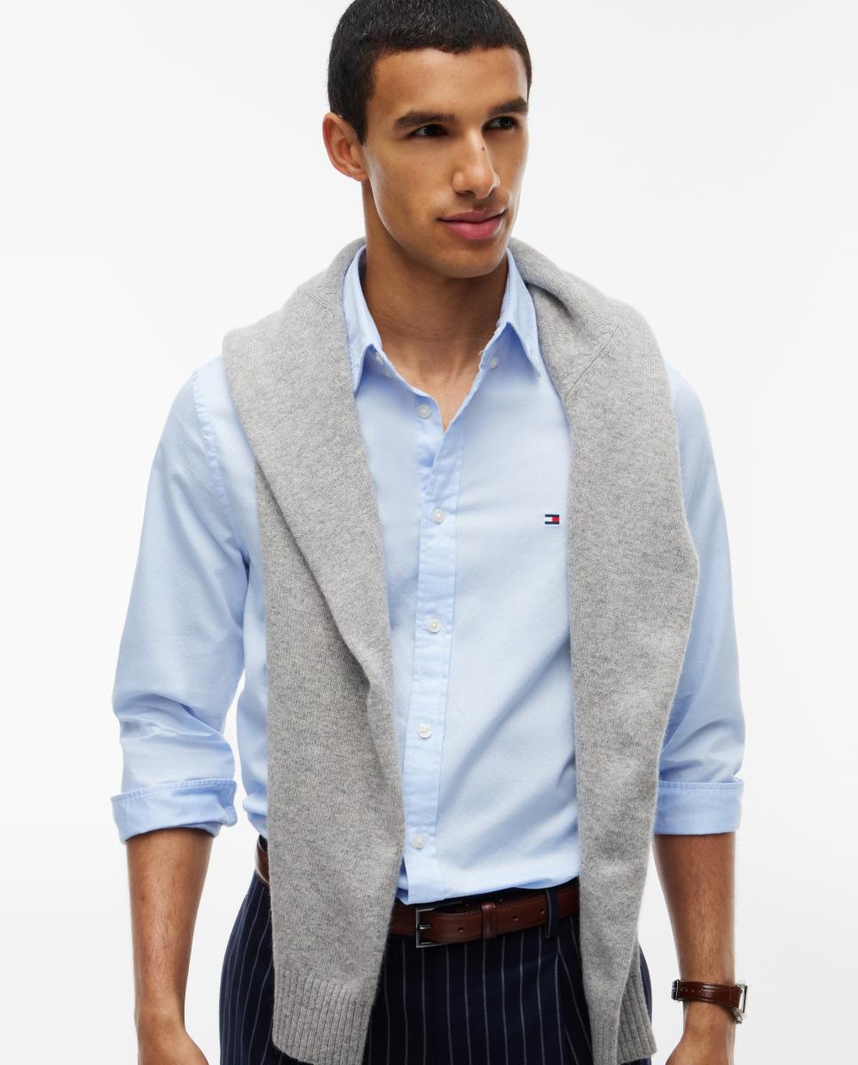 Camisa Tipo Dobby Lisa Azul-claro-3