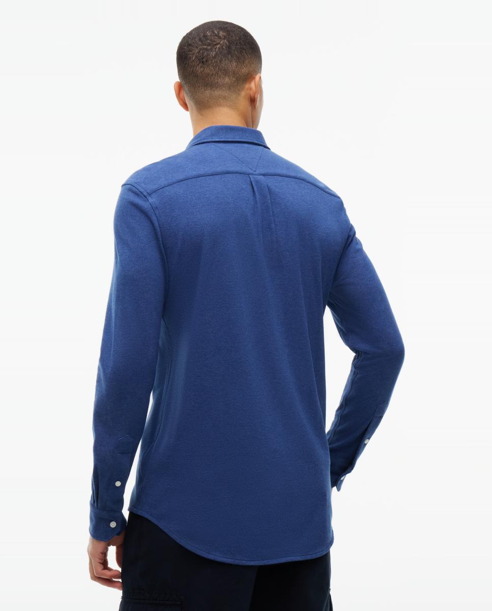 Camisa de Malha Lisa Azul-2
