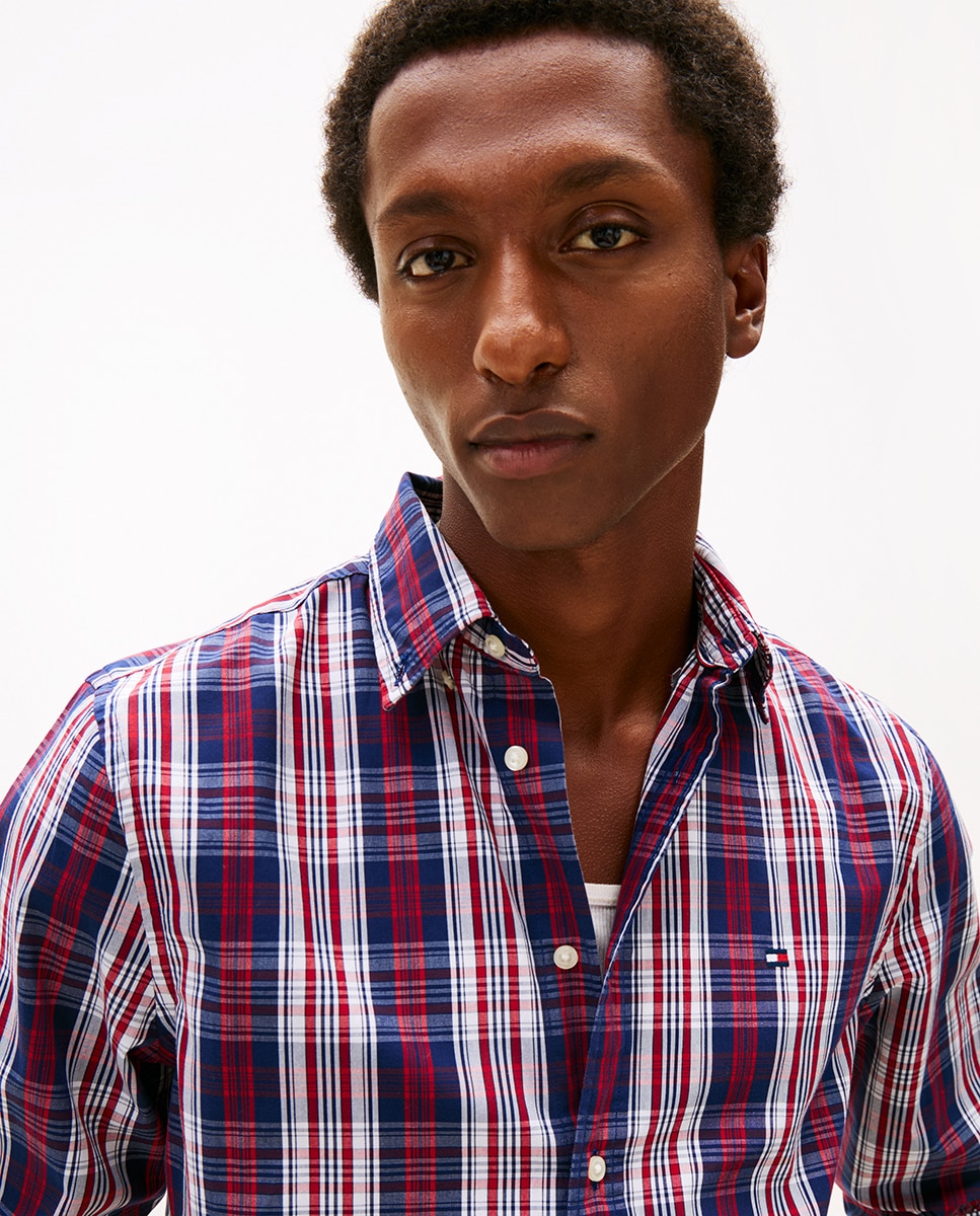 Camisa Estampada de Popelina Multicolor-3