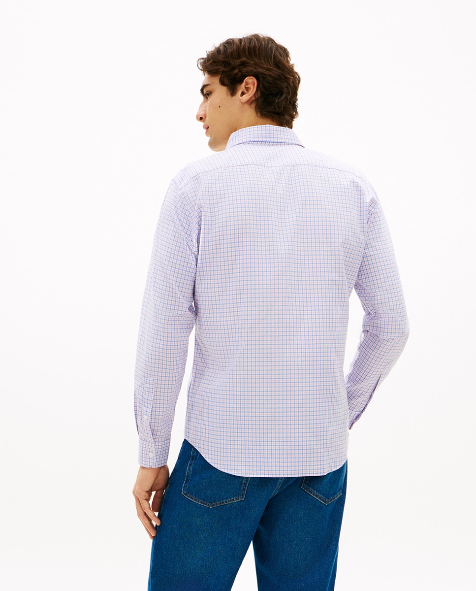 Camisa Oxford Estampada com Manga Comprida Multicolor-2