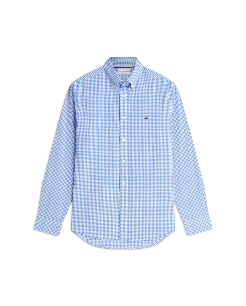Camisa de Popelina com Estampado Azul-celeste-5