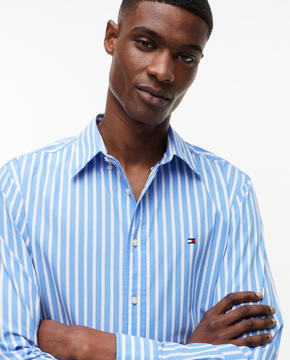 Camisa de caballero en popelín estampado - Tommy Hilfiger - Azul celeste Azul celeste-3