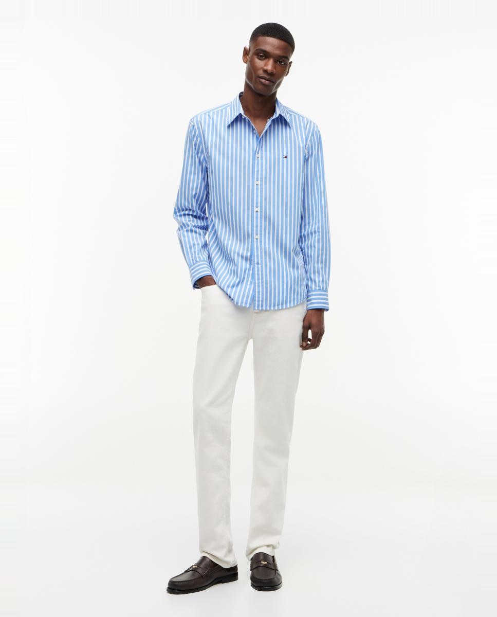 Camisa de caballero en popelín estampado - Tommy Hilfiger - Azul celeste Azul celeste-7