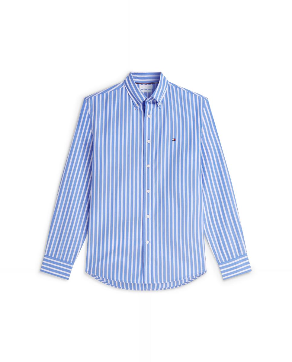Camisa de caballero en popelín estampado - Tommy Hilfiger - Azul celeste Azul celeste-4