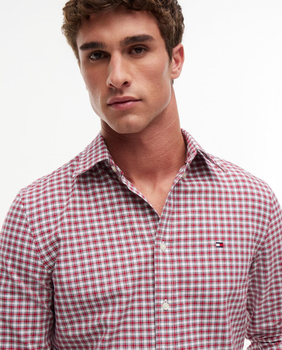 Camisa de Popelina com Estampado Vermelho-3