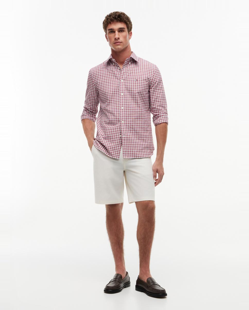 Camisa de Popelina com Estampado Vermelho-7