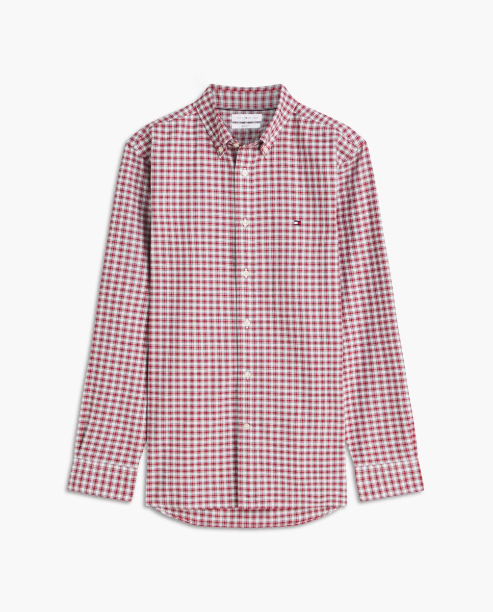 Camisa de Popelina com Estampado Vermelho-4